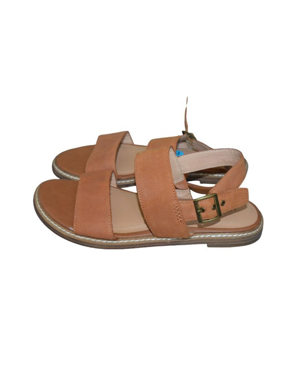Lucky Brand Brown Faux Leather Sandals Women's Size 7.5 Boho Summer Casual
